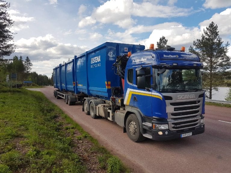 miljötransport skrot stena